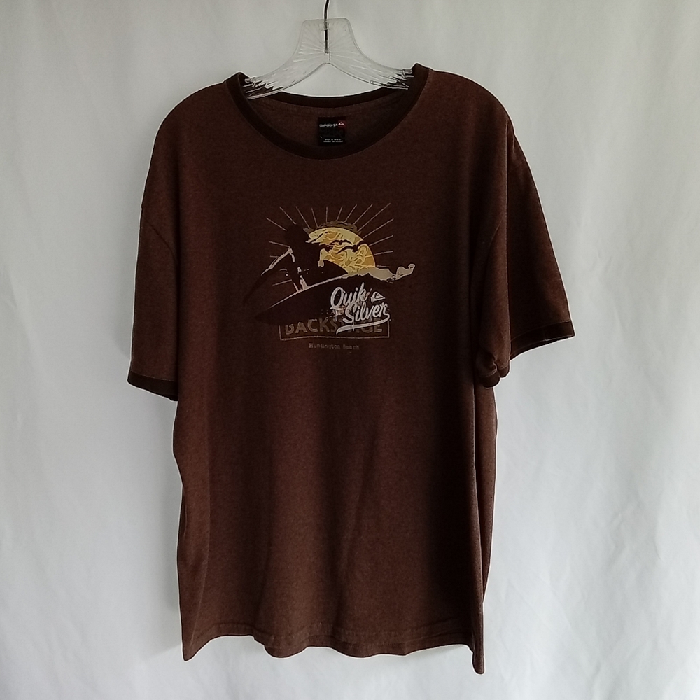 Quiksilver Surf Shirt Brown Size Large